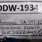 Panasonic DVD Home Theater SA-HT720 with Remote EUR 7722X40 - Untested No Cord