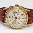 1940 Vintage LE PHARE Chronograph Landeron 248 17j Gold Top Men's Watch Running