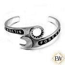 Namaste Jewlery Steel 316L Mechanic Spanner Wrench Tool Motorcycle FREE Bracelet