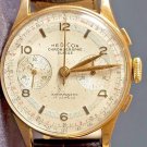 Rare Vintage Chronograph Hedicor Chronographe Suisse 18K Rose Gold Landeron 51
