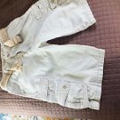 New  IRON BELTED TAN Beige CARGO Pocket SHORTS with Belt Size 29
