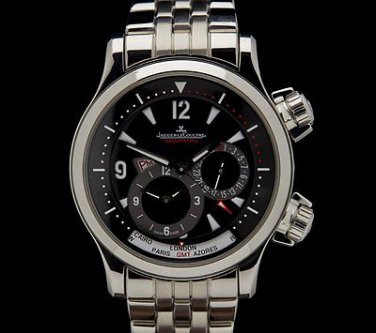 Jaeger LeCoultre Mens Master Compressor Geographic Steel World Watch 146.8.83/1