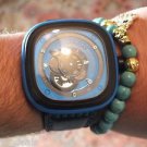 Namaste Jewelry Gold Fatima Hand of Buddha Blue Turquoise Stone OM Bracelets