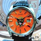 Vintage Rolex Oyster Date Military American Eagle Orange Precision Watch 6694