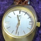 Vintage Girard Perregaux Quartz 9505 SF Gold Toned Mens Watch Leather Band