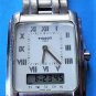 Tissot Two Timer Tank Stainless Mens Wristwatch Runs Box & Paper Manual 1999