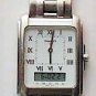 Tissot Two Timer Tank Stainless Mens Wristwatch Runs Box & Paper Manual 1999