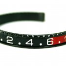 SpeedOMeter Style Black IP CUFF BRACELET, RED BLACK Coke GMT Bezel Bangle Gifts