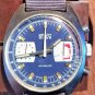 Vintage BWC Military Swiss Chronograph Watch Valjoux 7733 Blue Panda 1960s/1970s