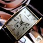 Vintage Early Longines 14k Gold Large Men's Antique Rectangular Second 9L Watch