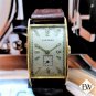 Vintage Early Longines 14k Gold Large Men's Antique Rectangular Second 9L Watch