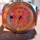 Vintage Style Zodiac Sea Dragon ZS2926 Chronograph Diver Watch Orange Pink Dial