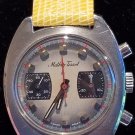 VINTAGE Rare Mathey Tissot Mens Steel Chronograph Watch Valjoux 236 36mm Panda