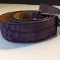 Peter Millar Purple Crocodile Belt Size M 32-34. Removable Buckle New $345
