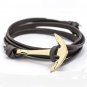 Namaste Hand Crafted Adjustable Anchor Nautical PU Leather FREE Bracelet