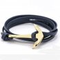 Namaste Hand Crafted Adjustable Anchor Nautical PU Leather FREE Bracelet