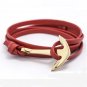 Namaste Hand Crafted Adjustable Anchor Nautical PU Leather FREE Bracelet