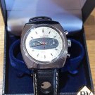 Vintage Sandoz Chronograph Valjoux 7733 Silver Panda Tropical Sprint surf Watch