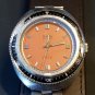 Serviced Vintage Gruen 70 's Diving 1500 ft Diver Orange Dial Submariner Watch