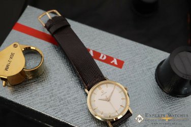 Serviced Vintage OMEGA Solid D&A Gold 14k 1950's Cal 520 Watch S-6586 Split Case