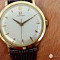 Serviced Vintage OMEGA Solid D&A Gold 14k 1950's Cal 520 Watch S-6586 Split Case