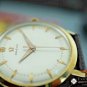 Serviced Vintage OMEGA Solid D&A Gold 14k 1950's Cal 520 Watch S-6586 Split Case