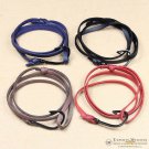 Namaste Hand Crafted Adjustable Leather Fish Hook Nautical Bracelet FREE Gifts