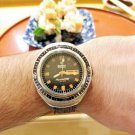Serviced Vintage Zodiac Super Sea Wolf Watch Day Date SST 36000 HIGH BEAT Diving