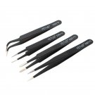 Black Stainless Steel Safe Anti-static Tweezers for Watch Maintenance or Repair