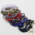 Namaste Hand Crafted Adjustable Rope Gold Anchor Nautical Bracelet FREE Gifts