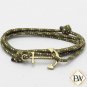 Namaste Hand Crafted Adjustable Rope Gold Anchor Nautical Bracelet FREE Gifts