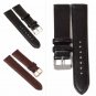 Retro PU Leather Watch Strap Band Metal Buckle Black & Brown 18 MM