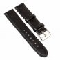 Retro PU Leather Watch Strap Band Metal Buckle Black & Brown 18 MM