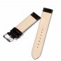 Retro PU Leather Watch Strap Band Metal Buckle Black & Brown 18 MM