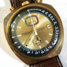 Serviced Vintage Carronade BullHead Chronograph Valjoux 7734 Gold 42.50 mm Watch