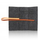 Gray Felt Watch Travel Roll For Two Watches