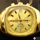 Vintage Omega Jedi 176.005 Chronograph Gold Filled 1972 Cal 1040 Lemania Auto TV