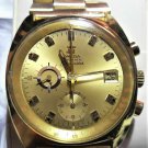 Serviced VINTAGE 1973 OMEGA SeaMaster 176.007 Cal 1040 Chronograph GOLD Watch