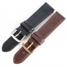 Retro PU Leather Watch Strap Band Metal Buckle Black & Brown 16MM to 22 MM W/Gra
