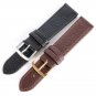 Retro PU Leather Watch Strap Band Metal Buckle Black & Brown 16MM to 22 MM W/Gra