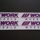 WORK Wheels Replacement Wheel Decals Stickers