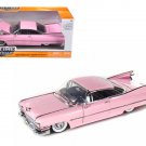 1959 Cadillac Coupe Deville Diecast Car Model 1/24 Pink Die Cast Car by Jada