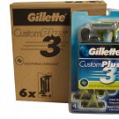 Gillette Custom Plus 3 Disposable Razors Soothing 6 x 4 ct