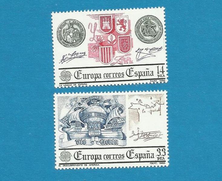 EUROPA CEPT STAMPS SPAIN NATIONAL HISTORIC EVENTS 1982