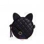 Stylish Leather Women Messenger Cat Ears Shoulder Bag Round Handbag Small Purse