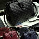 Artsivaris Women Leather Handbag Vintage Travel Quilt Doctor Bag Clutch Satchel