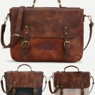 Artsivaris NEW Vintage Medium Satchel Leather Travel College Messenger Bag