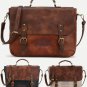 Artsivaris NEW Vintage Medium Satchel Leather Travel College Messenger Bag