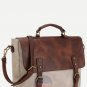 Artsivaris NEW Vintage Medium Satchel Leather Travel College Messenger Bag