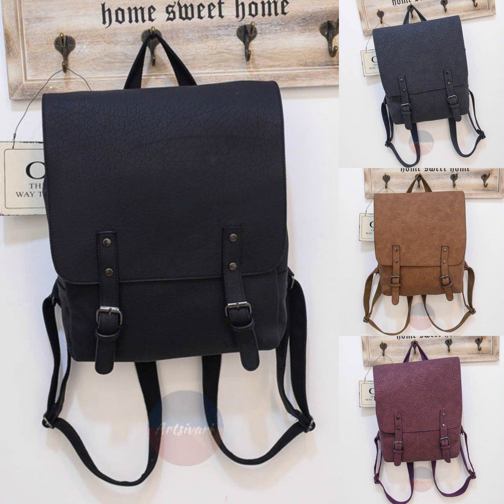 Stylish Women Genuine Leather Backpack School College Travel Handbag Vintage Bag